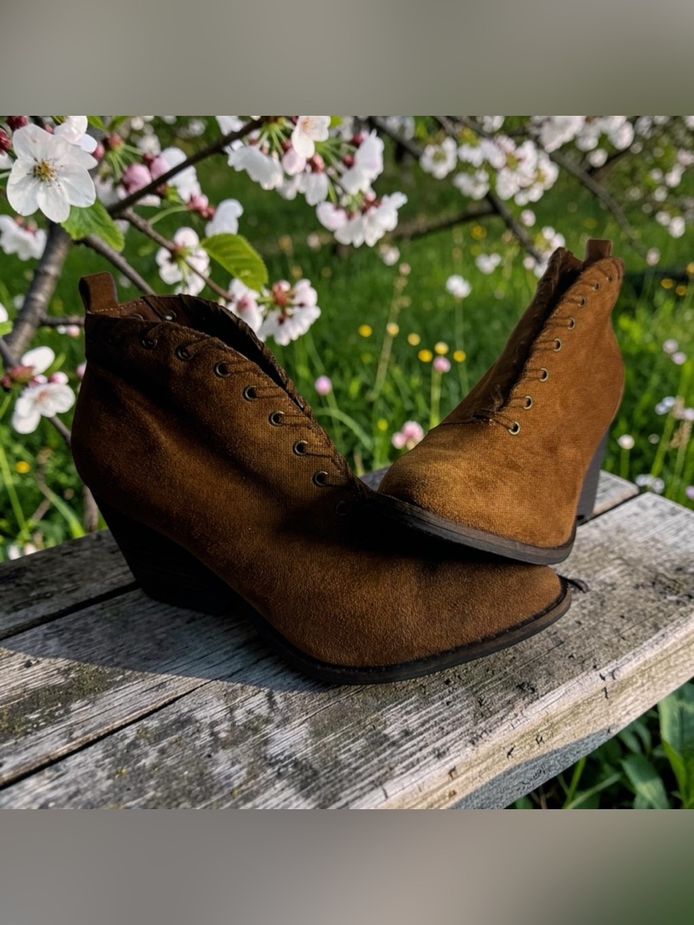 Coconuts By Matisse Rust Brown Size 6.5 M Western Cowgirl Riveted Boots Booties